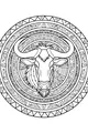 Savanna Horns Mandala Portrait