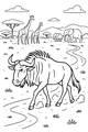 Wildebeest on the Windy Savanna Path