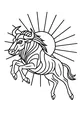 Sunburst Leap of the Wildebeest
