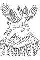 The Mighty Winged Deer Over Mountain Pines