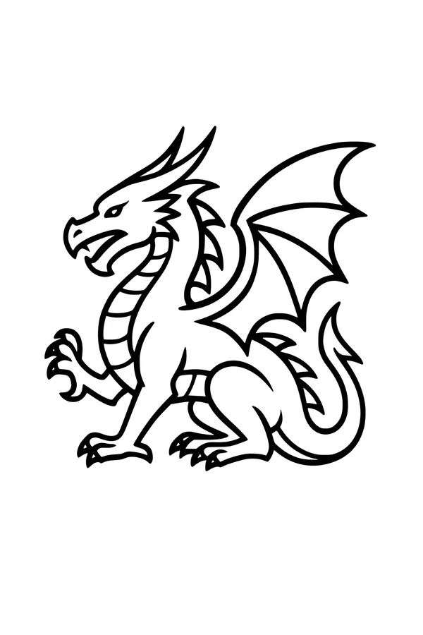 Winged Dragon Ready to Roar