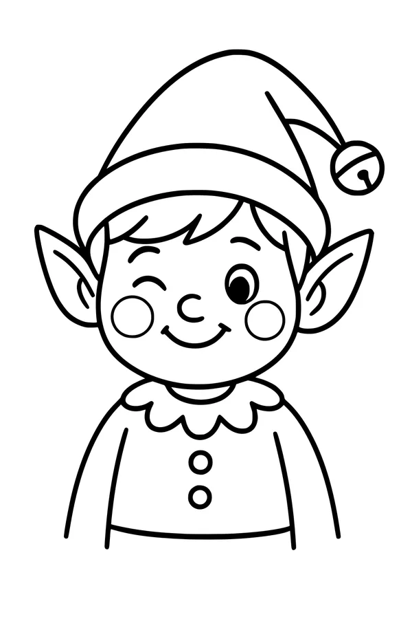 Winky Elf With Jingle Hat