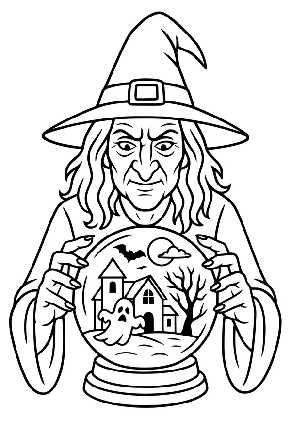 Witch and the Moonlit Ghost Globe