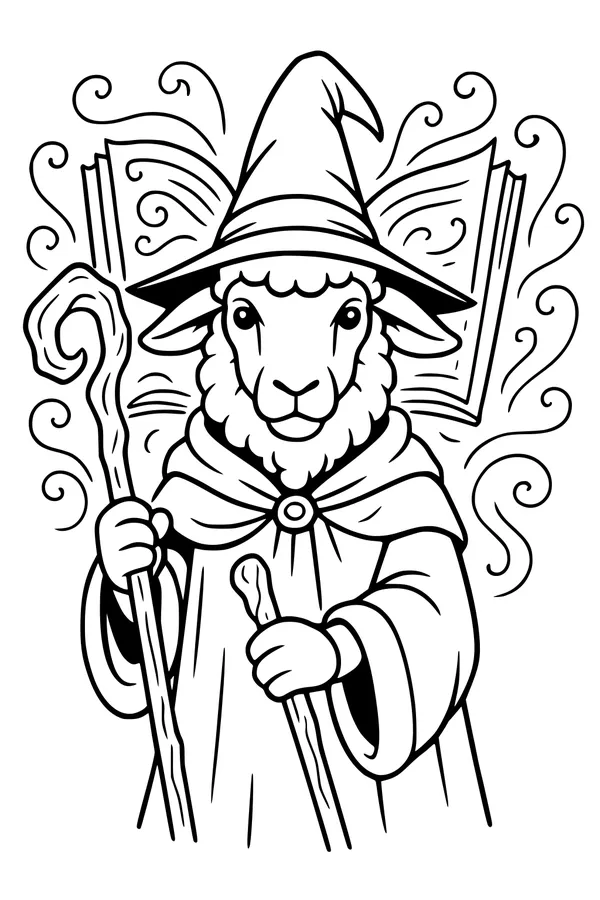Sheep Wizard and the Magic Book