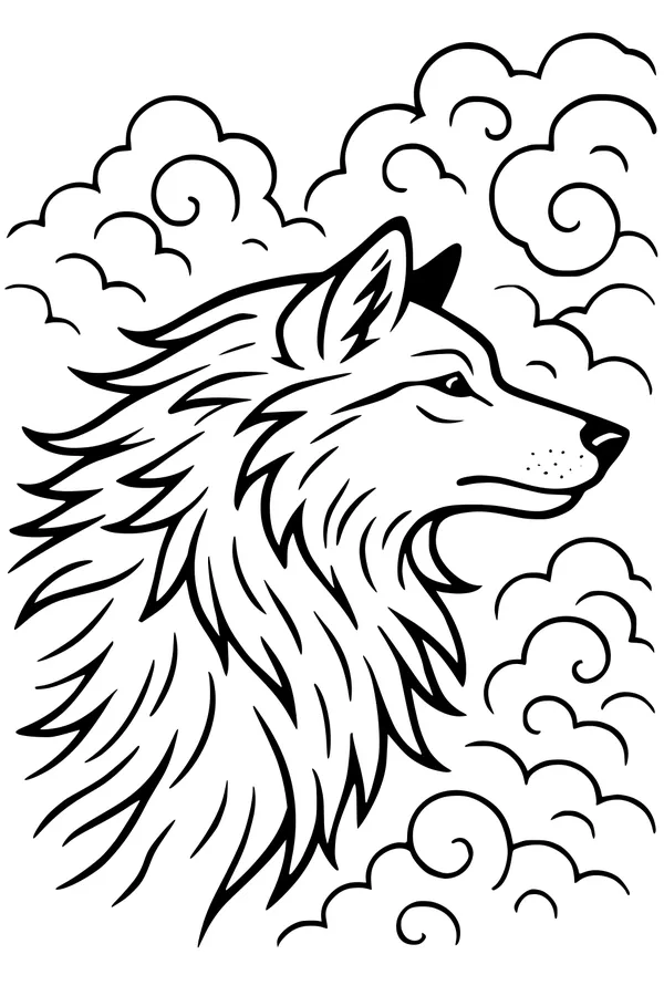 Wolf of the Swirly Clouds