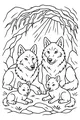 Sunlit Wolf Den Family