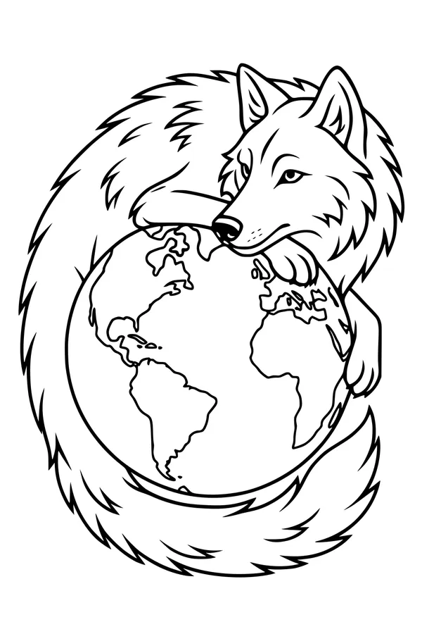 Wolf Who Hugs the World