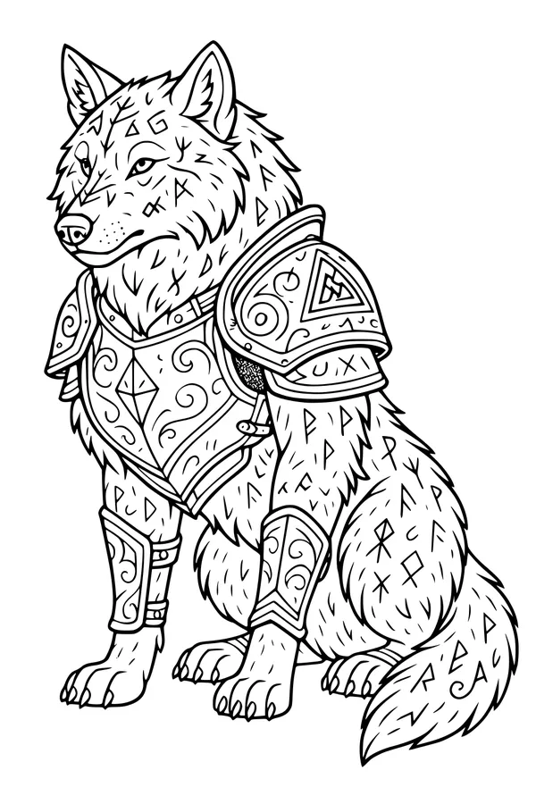 Runes on the Brave Wolf Knight