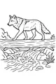 Wolf on the Log Bridge
