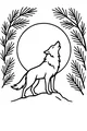 Wolf Sings to the Round Moon