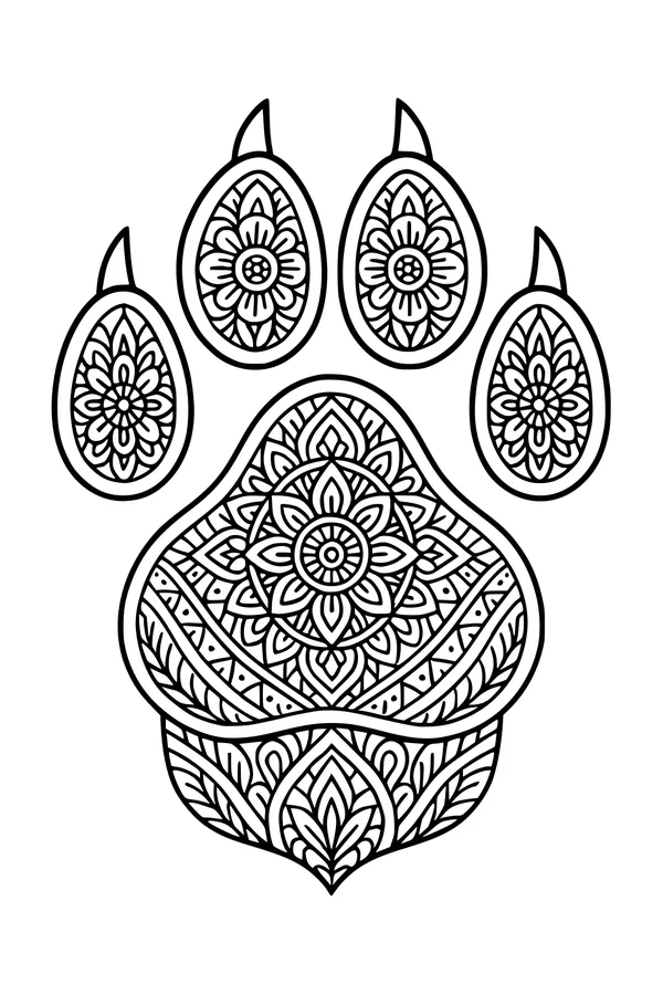 Moonlit Wolf Paw Patterns