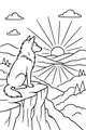 Wolf Watching the Sunrise