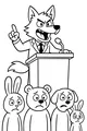 Town Hall Wolf and Worried Friends