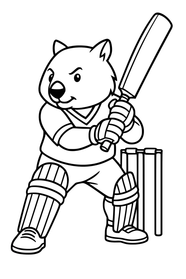Wombat at the Wicket
