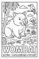 Log-Top Wombat in Bushland