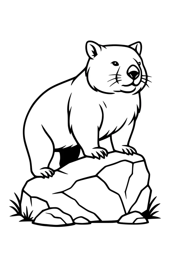 Wombat on the Big Rock