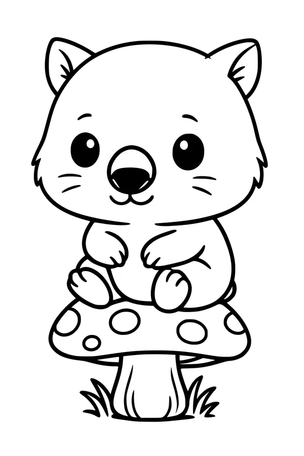 Wombat on the Toadstool Throne