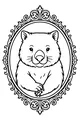 Wally Wombat in a Fancy Frame