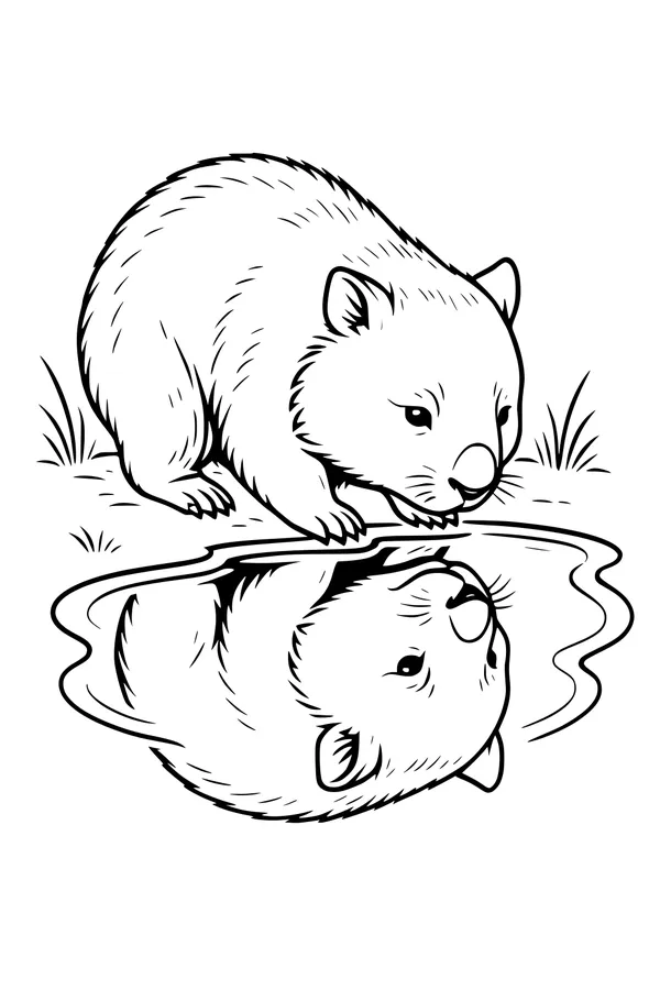 Wombat Meets His Splashy Twin
