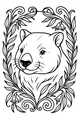 Wombat in the Wildflower Wreath