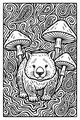 Wombat in the Mushroom Whirl