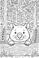 Wombat Peekaboo in the Woods