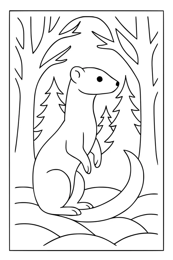 Woodland Weasel and the Tall Pine Trees