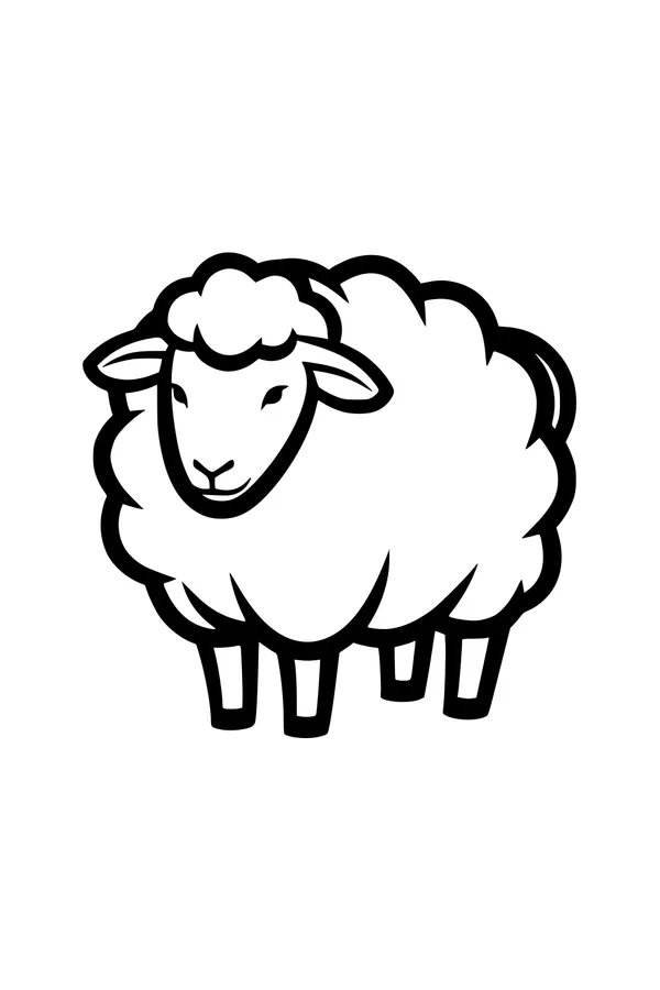 Fluffy Sheep in the Meadow