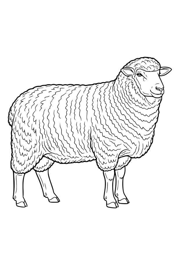 Woolly Barnyard Friend Standing Tall