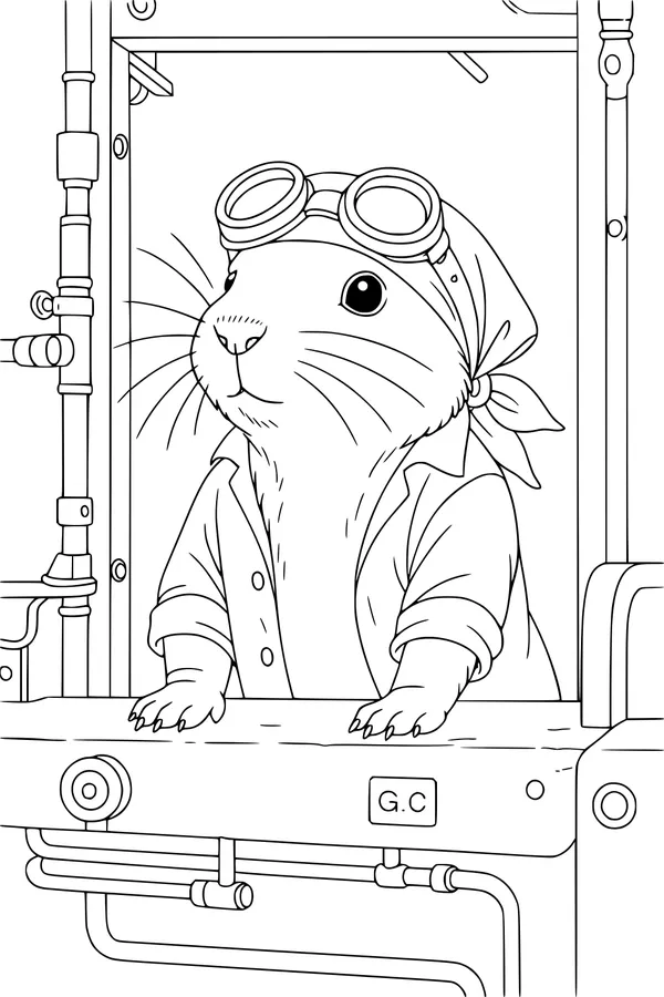 Hamster Engineer on the Train