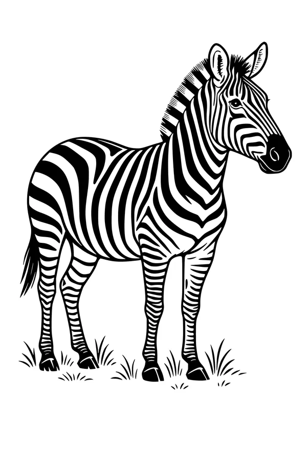 Zippy the Zebra in Tall Grass