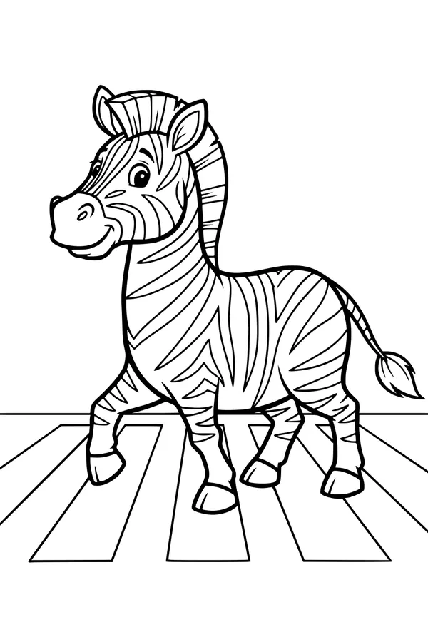 Zippy Zebra on the Striped Path