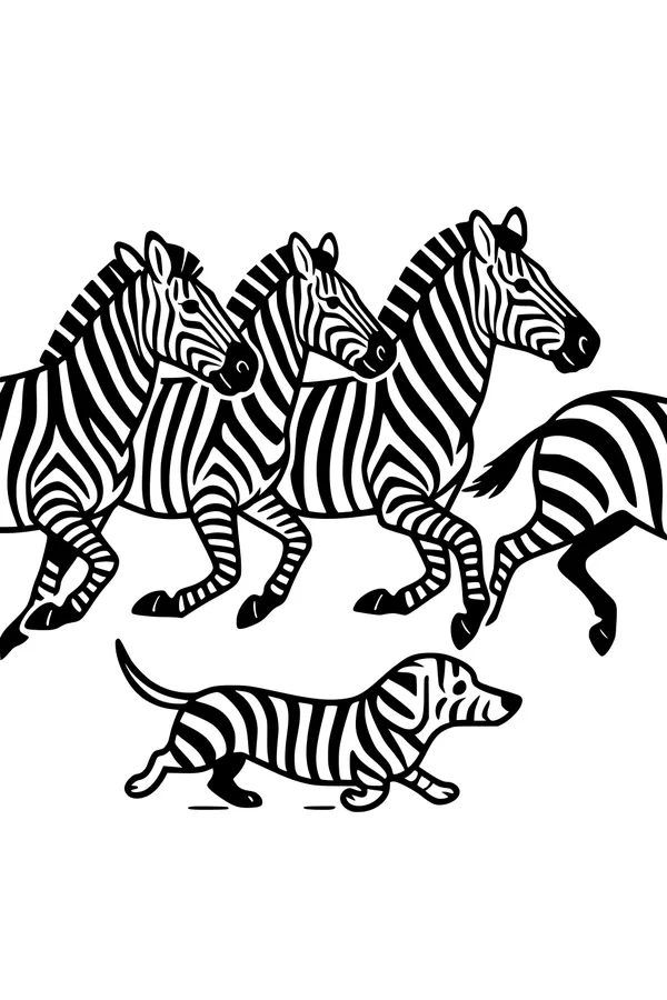 Zebra Parade and Stripey Pup