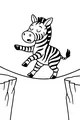 Sleepy Zebra Tiptoes the Tightrope