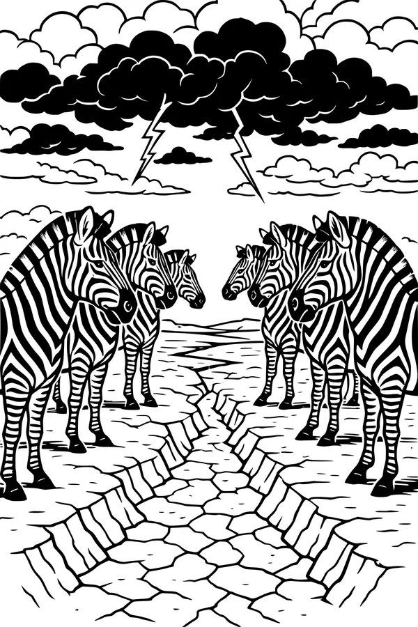 Zebras Before the Storm