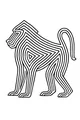 Bouncing Baboon with Zigzag Stripes