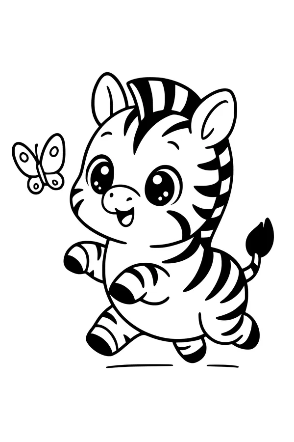 Zippy Zebra Meets a Butterfly