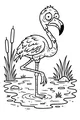 Zombie Flamingo Wades the Swamp