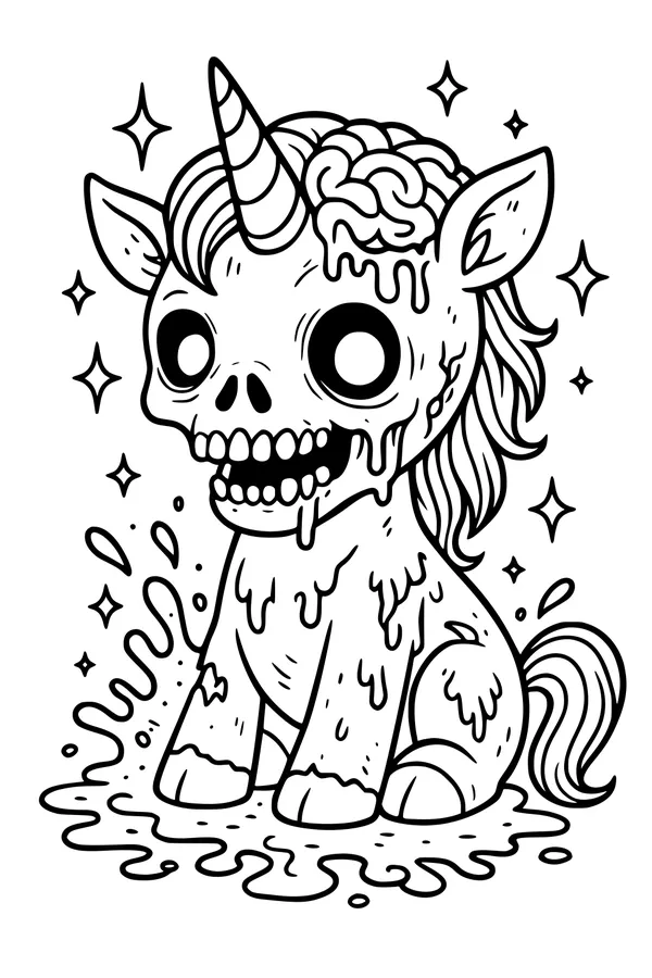 Sparkle Slime Zombie Unicorn